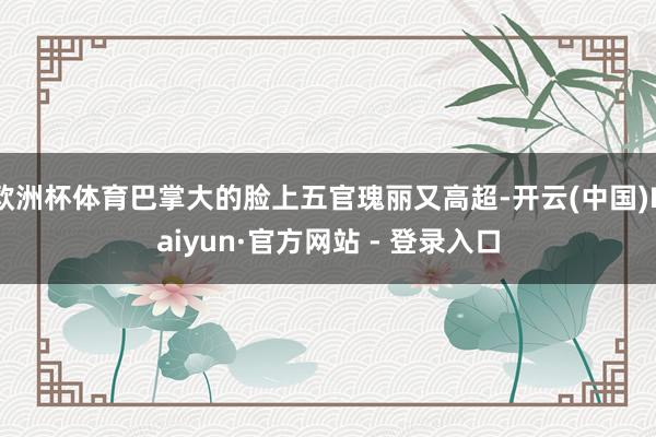 欧洲杯体育巴掌大的脸上五官瑰丽又高超-开云(中国)Kaiyun·官方网站 - 登录入口