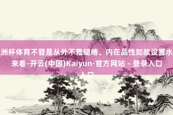 欧洲杯体育不管是从外不雅缱绻、内在品性如故设置水平来看-开云(中国)Kaiyun·官方网站 - 登录入口